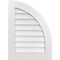 Ekena Millwork Quarter Round Top Right Surface Mount PVC Gable Vent w/ 3-1/2"W x 1"P Standard Frame, 22"W x 30"H GVPQR22X3001SN - alternate 1